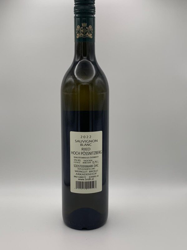 Brolli Arkadenhof - Ried Hoch Pössnitzberg Sauvignon Blanc Südsteiermark DAC - 2022 – Bild 3
