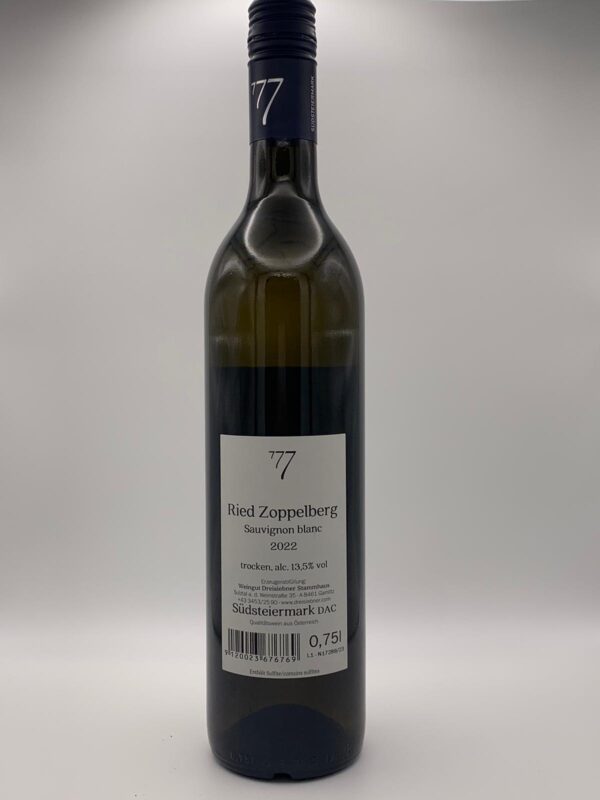 Dreisiebner Stammhaus - Ried Zoppelberg Sauvignon Blanc Südsteiermark DAC - 2022 – Bild 3