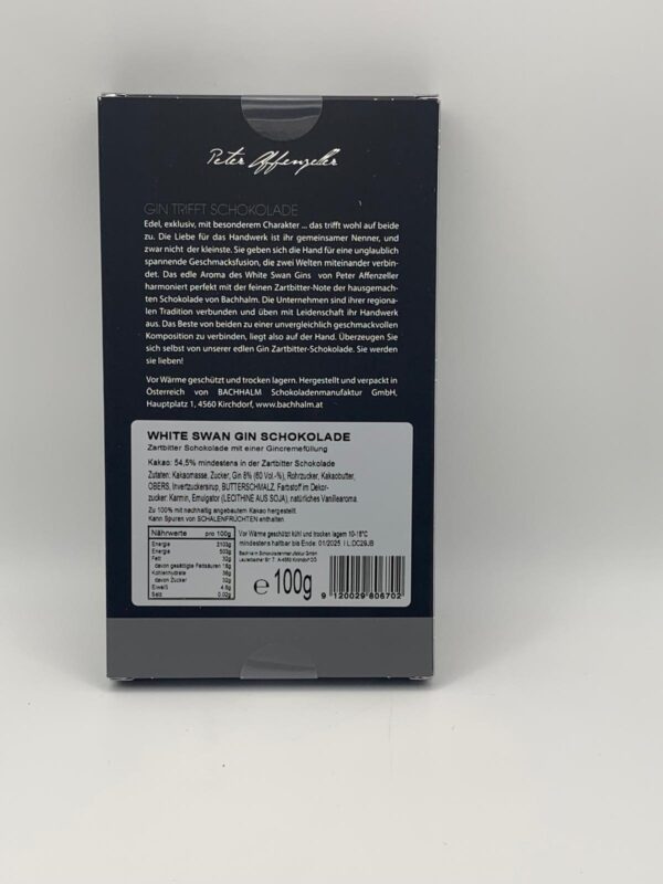 Gin Zartbitter-Schokolade - Peter Affenzeller - 100g – Bild 3
