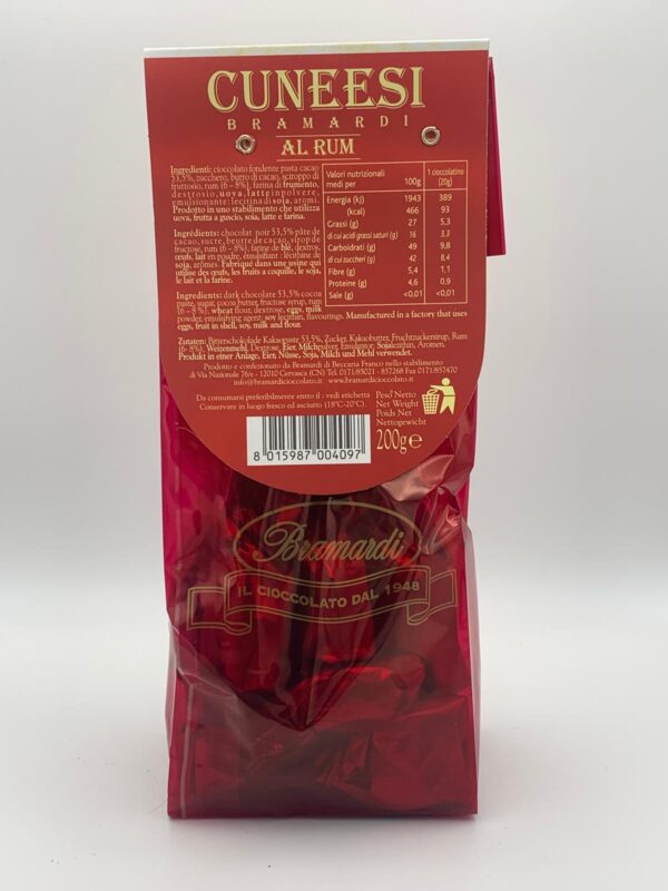 Pralinen aus Zartbitterschokolade mit Rumfüllung - 200g – Bild 3