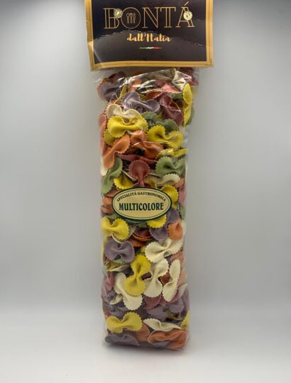 Rundliche bunte Nudeln in Schmetterlingsform - 500g