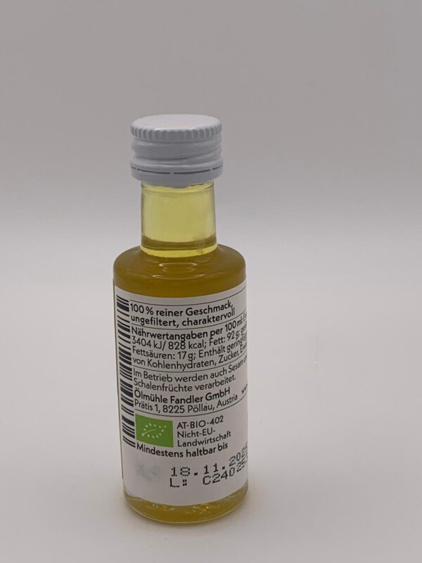 Bio-Erdnussöl - Ölmühle Fandler - 20ml – Bild 3