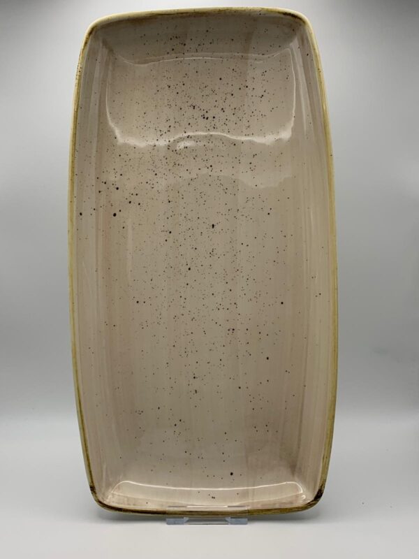 Churchill - Stonecast Nutmeg Cream Längliche Platte - 34,5x18,5cm