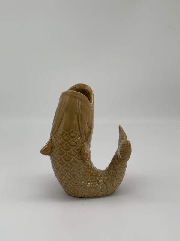 Chehoma - kleine senffarbene Fischvase – Bild 2