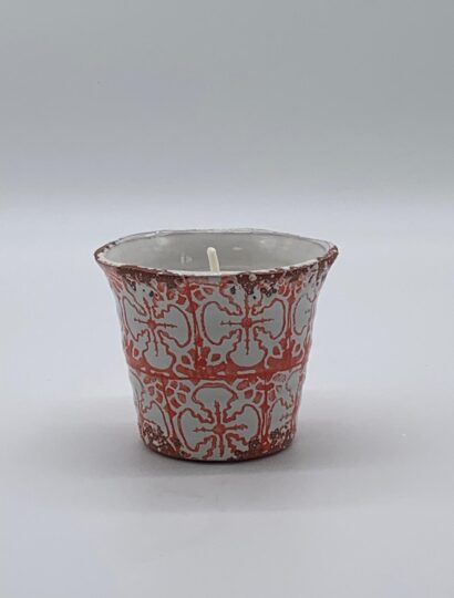 Wax Design - Keramikduftkerze Coral Zitronengras - 11x9,5cm