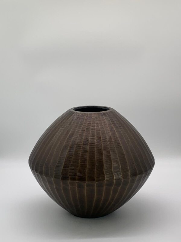 Riverdale - Blumenvase Hailey rund bronze - Größe: M