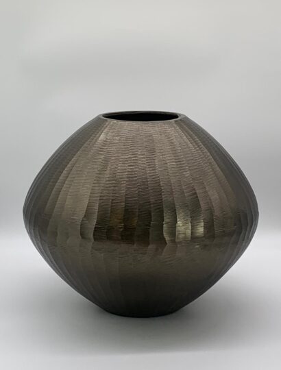 Riverdale - Blumenvase Hailey rund gold - Größe: L