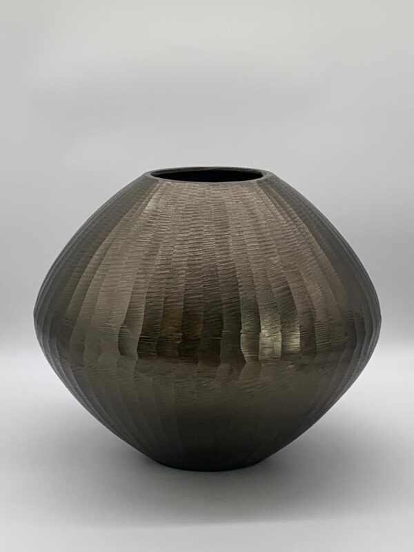 Riverdale - Blumenvase Hailey rund gold - Größe: L
