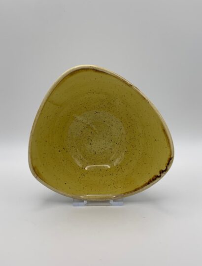 Churchill - Stonecast Mustard Seed Yellow Dreieckige Schale - 15,3cm