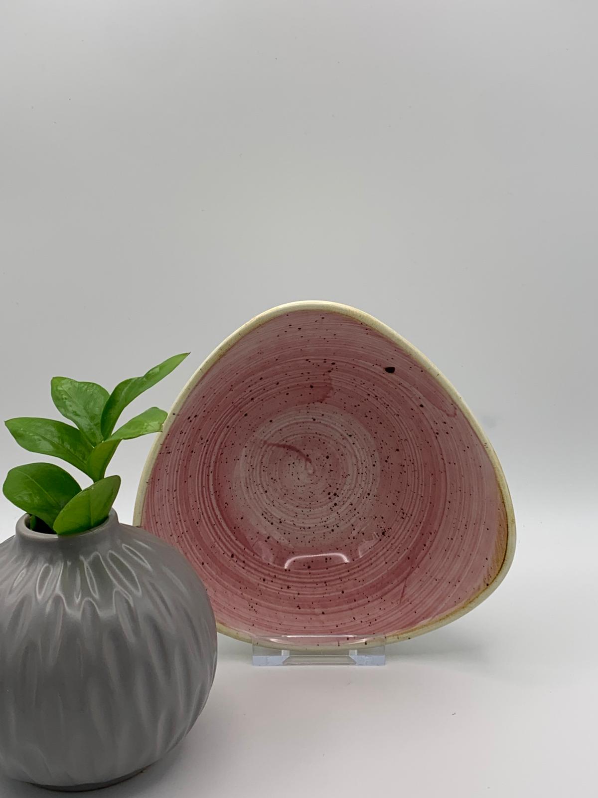 Churchill - Stonecast Petal Pink Dreieckige Schale - 15,3cm – Bild 2