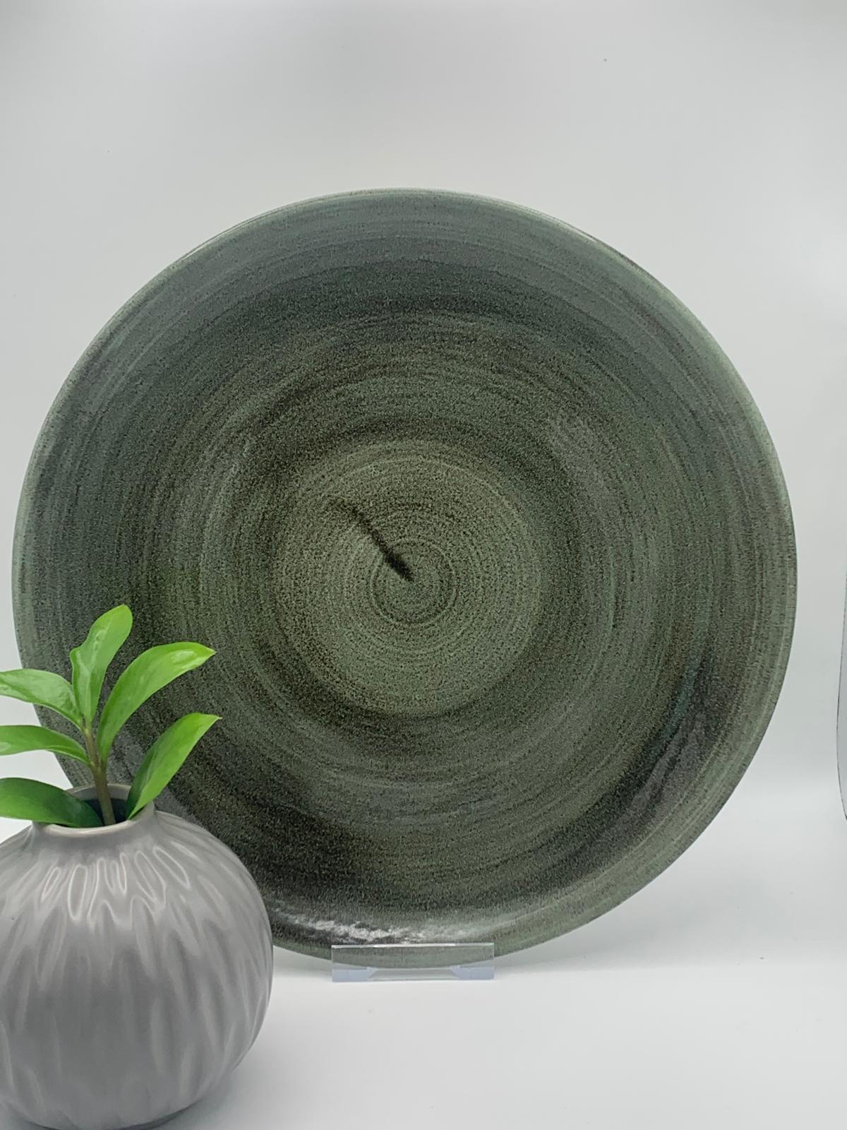 Churchill - Stonecast Patina Burnished Green Coupe-Teller - 26cm – Bild 2