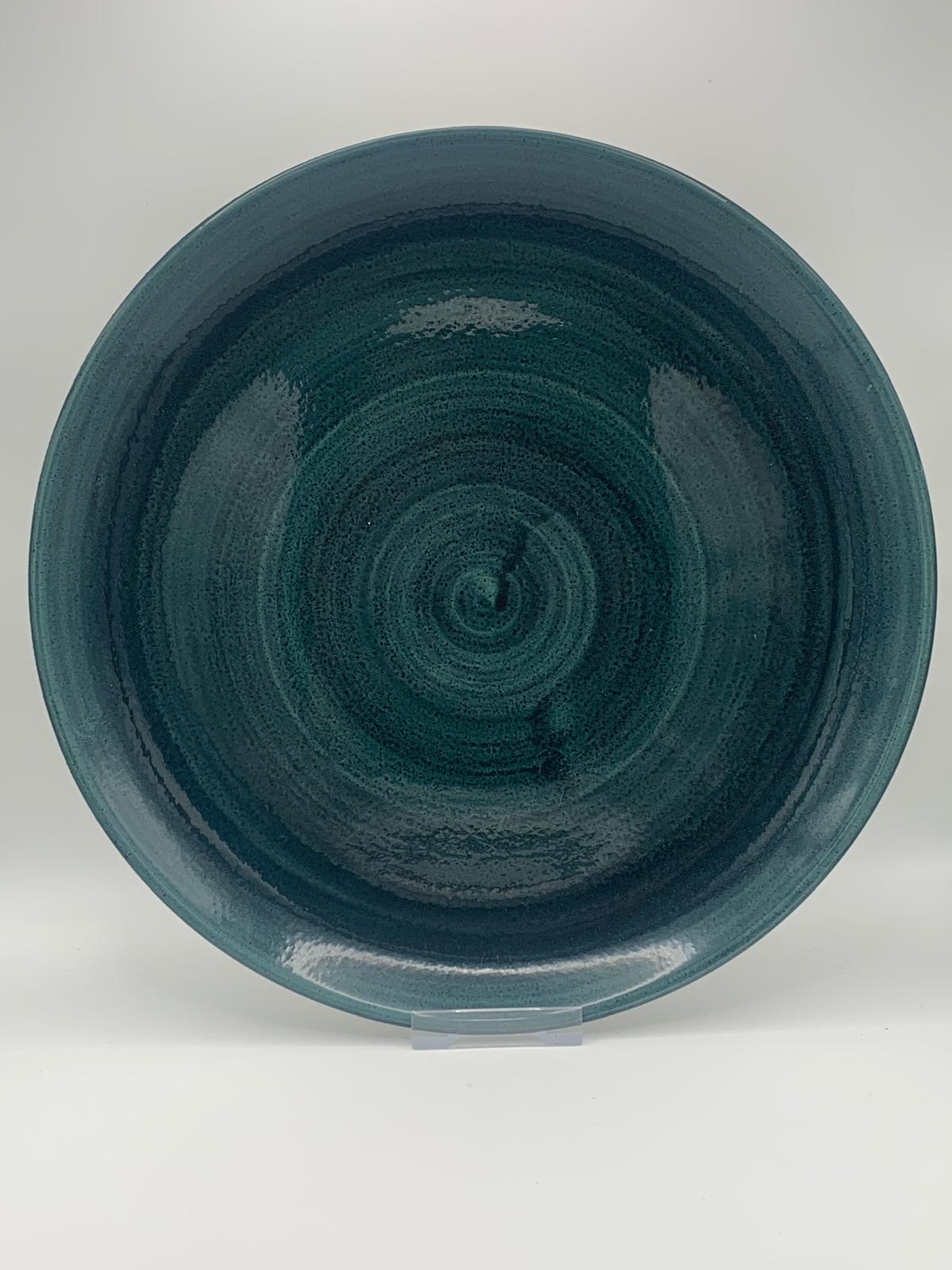 Churchill - Stonecast Patina Rustic Teal Coupe-Teller - 28,8cm