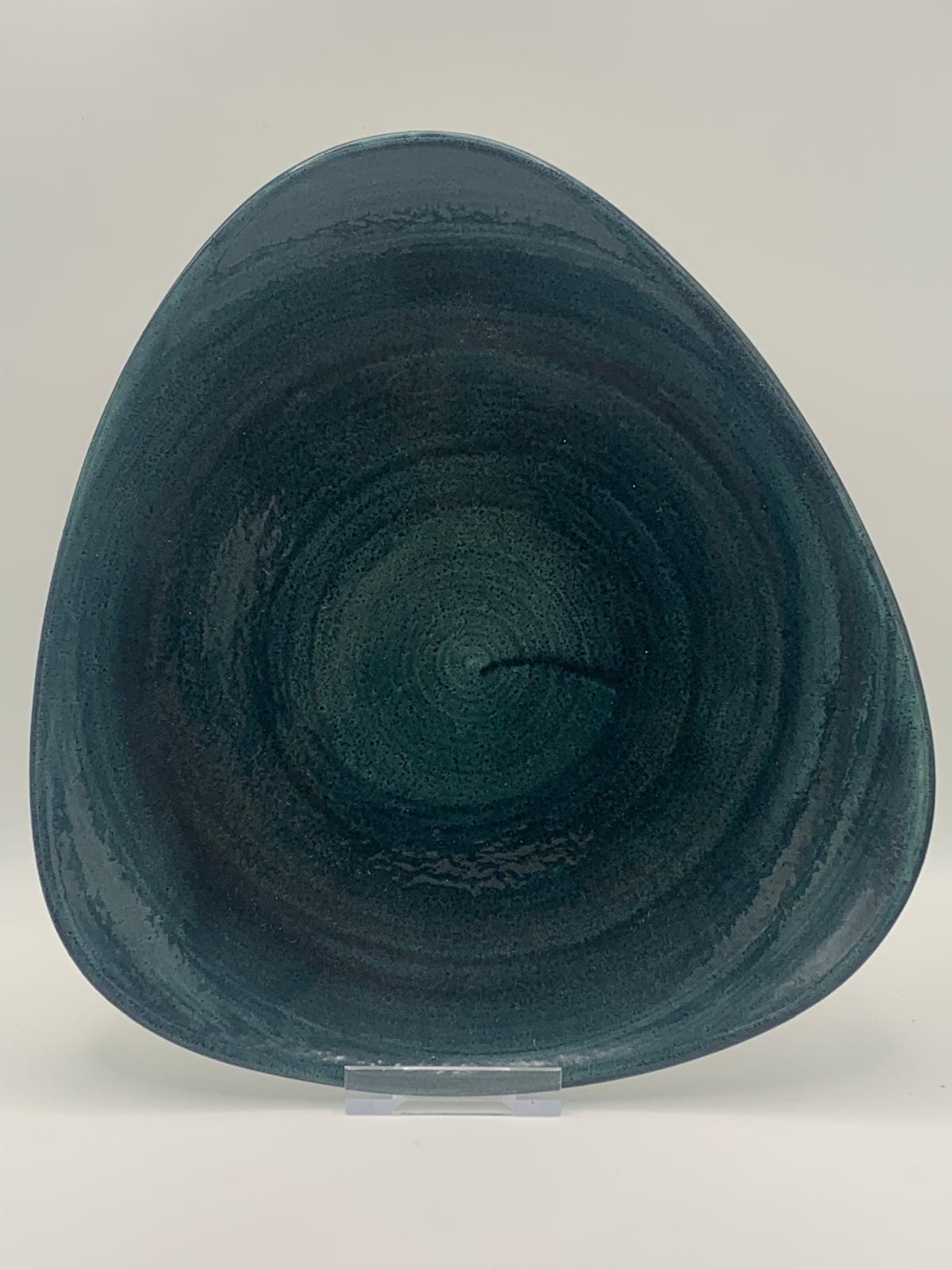 Stonecast - Patina Rustic Teal Dreieckiges Teller - 24,5cm