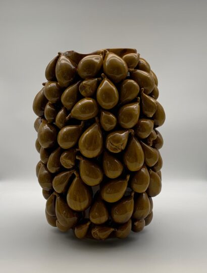 Vase gelb-braun - 33x35x47cm 